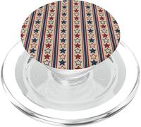 Patrón de Rayas rústicas Vintage Americanas patrióticas estadounidenses Estrellas PopSockets PopGrip para MagSafe