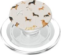 Patrón de Raza de Cachorro de Rayas Neutras para mamá de Perro PopSockets PopGrip para MagSafe