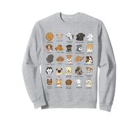 Patrón de Razas de Perros para Amantes de los Perros Sudadera