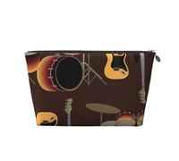 Patrón de Rock de Tambores Retro, Bolsa de artículos de tocador Bolsa de Maquillaje Bolsa de cosméticos Bolsa de artículos de tocador de Viaje portátil