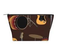 Patrón de Rock de Tambores Retro, Bolsa de artículos de tocador Bolsa de Maquillaje Bolsa de cosméticos Bolsa de artículos de tocador de Viaje portátil