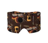 Patrón de rock de tambores retro,Máscara para ojos con bloqueo de luz y protección ocular completa para dormir, orejeras y ojos.