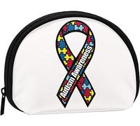 Patrón de Rompecabezas de concienciación sobre el Autismo Mujeres y niñas Monedero de Moda Lindo Bolso de la Cartera Bolsa de Cambio Titular de la Llave
