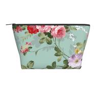 Patrón de Rosas Rojas Rosadas Elegantes Vintage, Bolsa de artículos de tocador Bolsa de Maquillaje Bolsa de cosméticos Bolsa de artículos de tocador de Viaje portátil