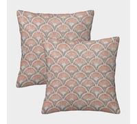 Patrón de Scallop - Diseño Art Deco Fundas Cojines para Sofá 2 Piezas Disponible Todas Las Estaciones Funda De Almohada Throw Cojín Decoración Throw Cojín De Estar Dormitorio 50x50cm