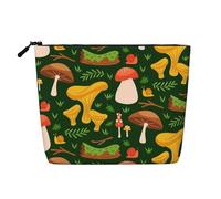 Patrón de Setas,Neceser de Maquillaje de imitación Lino, Neceser de Viaje portátil