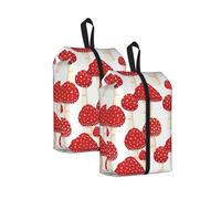 Patrón de Setas Rojas de Amanita muscaria， Bolsas de Viaje para Zapatos (Paquete de 2), Bolsas Impermeables para Guardar Zapatos, Organizador de Zapatos para Viajes y hogar.