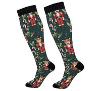 Patrón De Soldado Cascanueces Colorido Calcetines De Viaje 50Cm Vuelos Calcetines Adultos Medias Hasta La Rodilla Para Maternidad Atletismo Hombres
