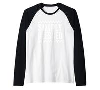 Patrón de Tablero de ajedrez Simply Blessed Love Camiseta Manga Raglan