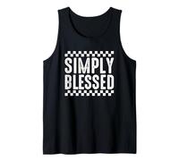 Patrón de Tablero de ajedrez Simply Blessed Love Camiseta sin Mangas