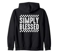 Patrón de Tablero de ajedrez Simply Blessed Love Sudadera con Capucha