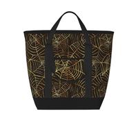 Patrón de telaraña dorada,Bolsas de almuerzo de gran capacidad, bolsa de mano térmica para mujeres, hombres, trabajo, picnic, viajes.