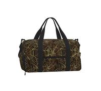 Patrón de telaraña Dorada,Bolso Deportivo Bandolera de Mano, Bolsa de Deporte, Bolsa de Viaje de Gran Capacidad para Mujeres y Hombres.