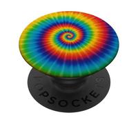 Patrón de teñido Anudado Arco Iris Diseño Colorido Moda Tie Dye PopSockets PopGrip Adhesivo