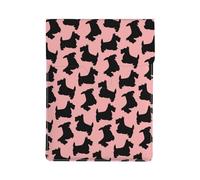 Patrón de Terrier escocés Rosa y Negro,Funda de Cuero PU para portátil, Funda para portátil, Funda para portátil, maletín para Tableta