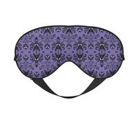 Patrón de terror sobre fondo morado con impresión de cubierta cómoda para todas las ocasiones, bloquea la luz, ideal para camping, turnos, bloquea bien la luz