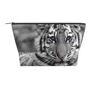 Patrón de Tigre Blanco, Bolsa de artículos de tocador Bolsa de Maquillaje Bolsa de cosméticos Bolsa de artículos de tocador de Viaje portátil