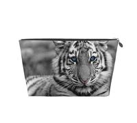 Patrón de Tigre Blanco, Bolsa de artículos de tocador Bolsa de Maquillaje Bolsa de cosméticos Bolsa de artículos de tocador de Viaje portátil
