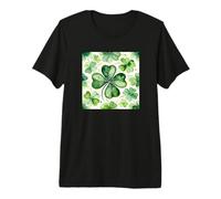 Patrón de tréboles de 4 Hojas Feliz día de San Patricio Lucy Irlanda mamá Camiseta Premium