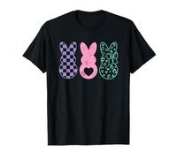 Patrón de tres conejitos lindo corazón de amor Camiseta