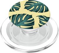 Patrón de Verano de Hojas de Monstera Tropical botánica PopSockets PopGrip para MagSafe