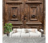 PatróN De Veta De Madera Retro Fotomurales 250x175 cm Papel Pintado Tejido No Tejido Fotomural MarróN Efecto 3D Papel Tapiz Decorativos para Dormitorio Salón TV Pared Murales Póster