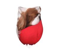 Patrón del Cavalier King Charles Spaniel,Bufanda con Babero y Capucha Triangular Bufanda Ajustable para Mascotas Capucha Lavable Adecuada para Perros y Gatos pequeños, medianos y Grandes