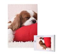 Patrón del Cavalier King Charles Spaniel,Rompecabezas de Madera de 1000 Piezas para Adultos y Adolescentes.