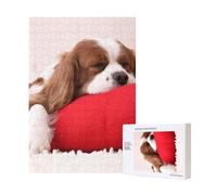 Patrón del Cavalier King Charles Spaniel,Rompecabezas de Madera de 300 Piezas para Adultos y Adolescentes.