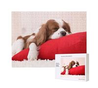 Patrón del Cavalier King Charles Spaniel,Rompecabezas de Madera de 500 Piezas, Juego Familiar, Rompecabezas para Adultos, Adolescentes, decoración del hogar