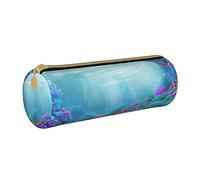 Patrón del Mundo Marino Estuche portátil para lápices, Ideal para la Universidad y la Escuela.