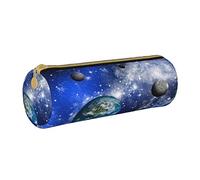 Patrón del Planeta Tierra Estuche portátil para lápices, Ideal para la Universidad y la Escuela.