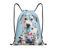 Patrón Divertido De Cachorrito Dálmata Unisex Mochilas Deportiva Gran Capacidad Bolsa De Deporte Con Cordón Mochila Con Cordón Para Baloncesto Acampada Voleibol Yoga