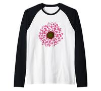 patrón estampado vaca rosa - estampado vaca flor rosa hombre Camiseta Manga Raglan