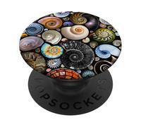 Patrón estético de océano de Verano de Conchas Marinas PopSockets PopGrip Adhesivo