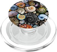 Patrón estético de océano de Verano de Conchas Marinas PopSockets PopGrip para MagSafe