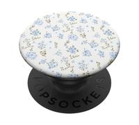 Patrón femenino botánico floral de flores azules lindas PopSockets PopGrip Adhesivo