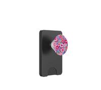 Patrón floral colorido de flores rosas y azules PopSockets PopWallet para MagSafe