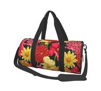 Patrón Floral de Flores Coloridas, Bolsa de Viaje de Gran Capacidad, Bolso Redondo, Bolsa de Viaje Deportiva, Bolsa de Mano, Bolsa de Fitness