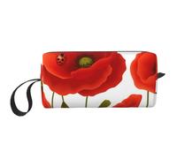 Patrón Floral de Flores de Amapola, Bolsa de Maquillaje Bolsa de cosméticos Bolsa de artículos de tocador de Viaje portátil Bolsa de Maquillaje