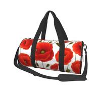 Patrón Floral de Flores de Amapola, Bolsa de Viaje de Gran Capacidad, Bolso Redondo, Bolsa de Viaje Deportiva, Bolsa de Mano, Bolsa de Fitness