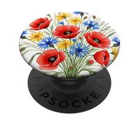 Patrón Floral de Flores Silvestres Acuarela PopSockets PopGrip Adhesivo