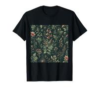 Patrón Floral de Flores Silvestres Verde Bosque Camiseta