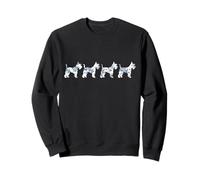 Patrón Floral Silueta Schnauzer Perro Amante Sudadera