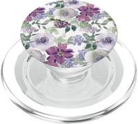 Patrón Floral sin Fisuras de Rosas y Flores botánicas PopSockets PopGrip para MagSafe