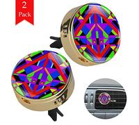 Patrón geométrico 7 Difusor para aromaterapia Difusor de coche Oro metal Aceite esencial Clip de ventilación de coche Ambientador Caja purificadora para esposo Padre esposa 34mm