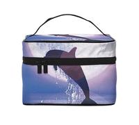 Patrón geométrico Abstracto de neón brillanteBolsa de Maquillaje, Bolsa de Cosméticos Portátil para Mujer-Organizador de Cosméticos de Viaje, Regalo para Momentos Especiales