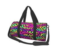 Patrón geométrico Brillante de neón Abstracto, Bolsa de Viaje de Gran Capacidad, Bolso Redondo, Bolsa de Viaje Deportiva, Bolsa de Mano, Bolsa de Fitness