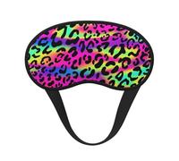 Patrón geométrico brillante de neón abstracto, Cubiertas oculares completas, antifaces para dormir que bloquean la luz, orejeras opacas para dormir