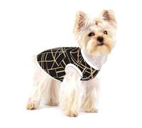 Patrón geométrico de Dos Lados Estilo Art déco,Camiseta de algodón sin Mangas para Mascotas, Chaleco Transpirable, Suave y elástico para Cachorros,S